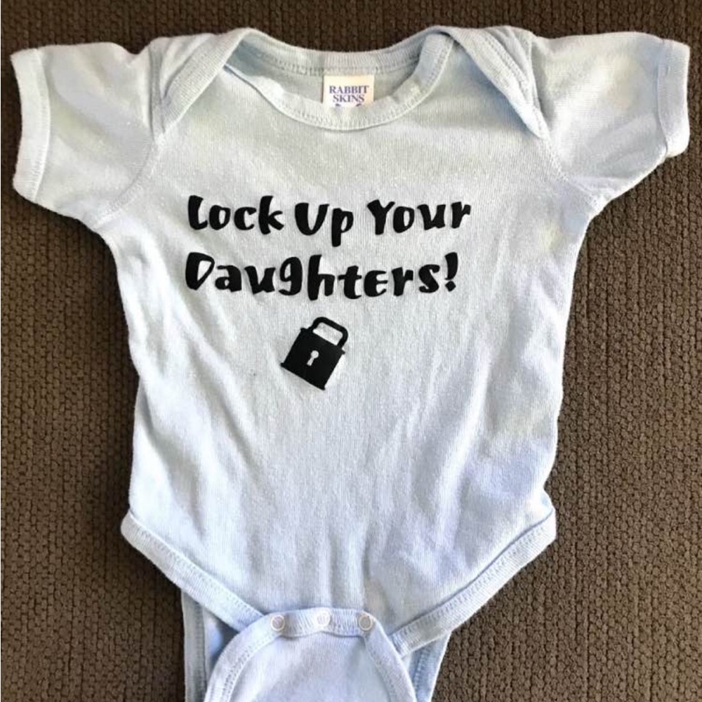 Sky Blue Bodysuit with Fun Print